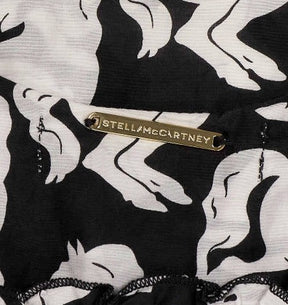 Stella McCartney Black White Horse Print Summer Dress