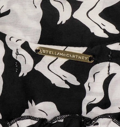 Stella McCartney Black White Horse Print Summer Dress