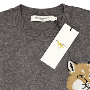 Maison Kitsuné Grey Fox Patch Jumper