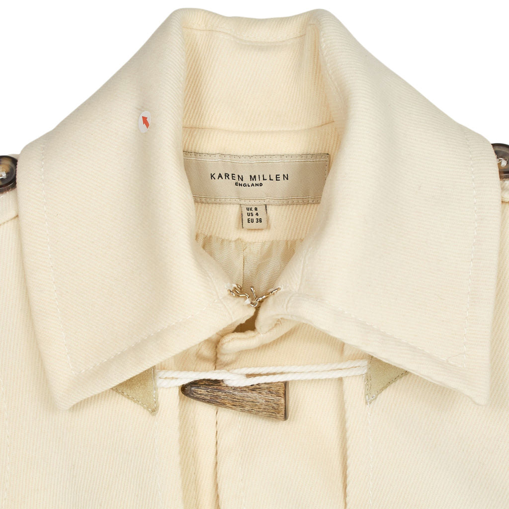 Karen Millen Cream Wool Duffle Coat