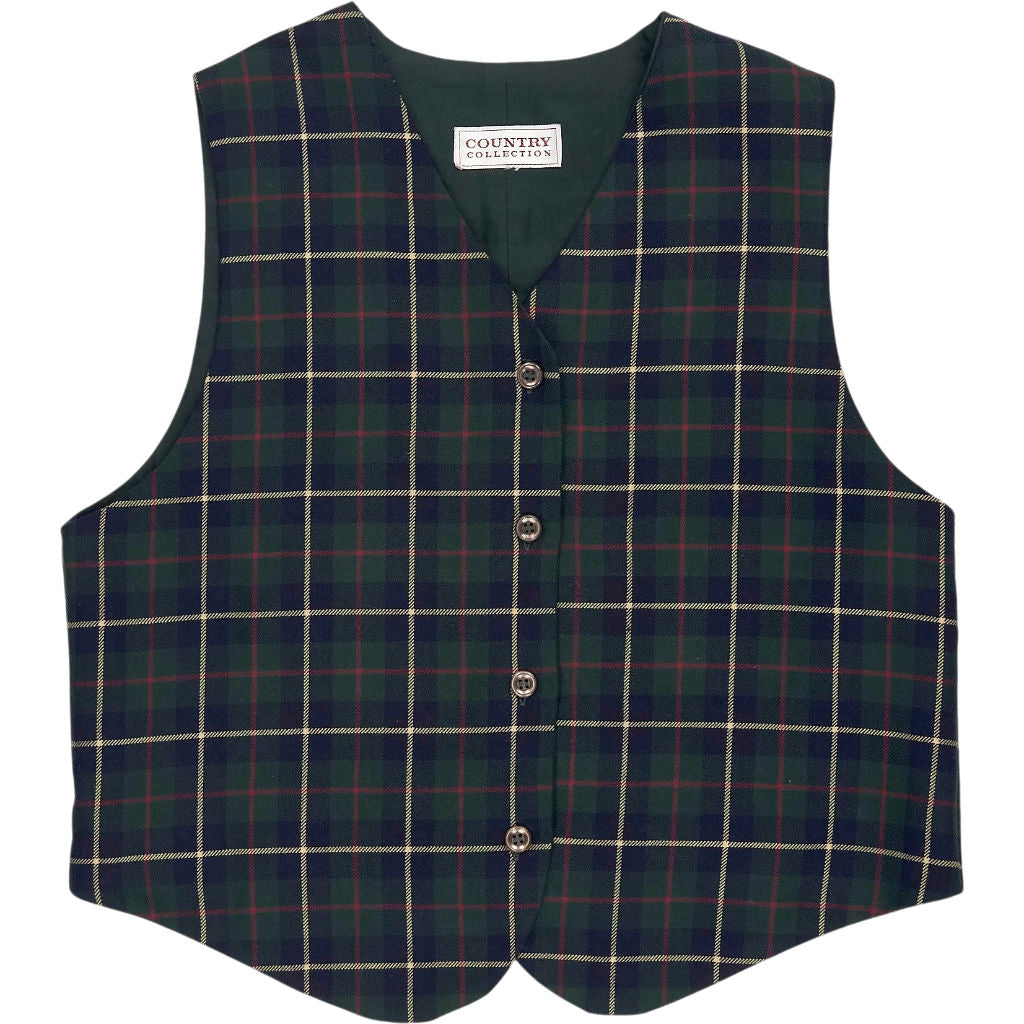 Vintage Country Collection Tartan Waistcoat