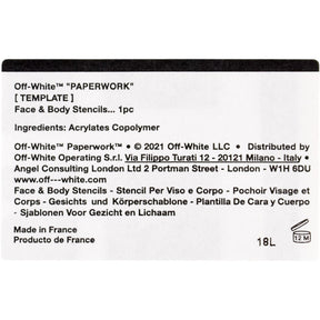 Off-White Paperwork Face & Body Stencils