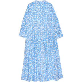 Pink City Prints Blue Floral Long Dress