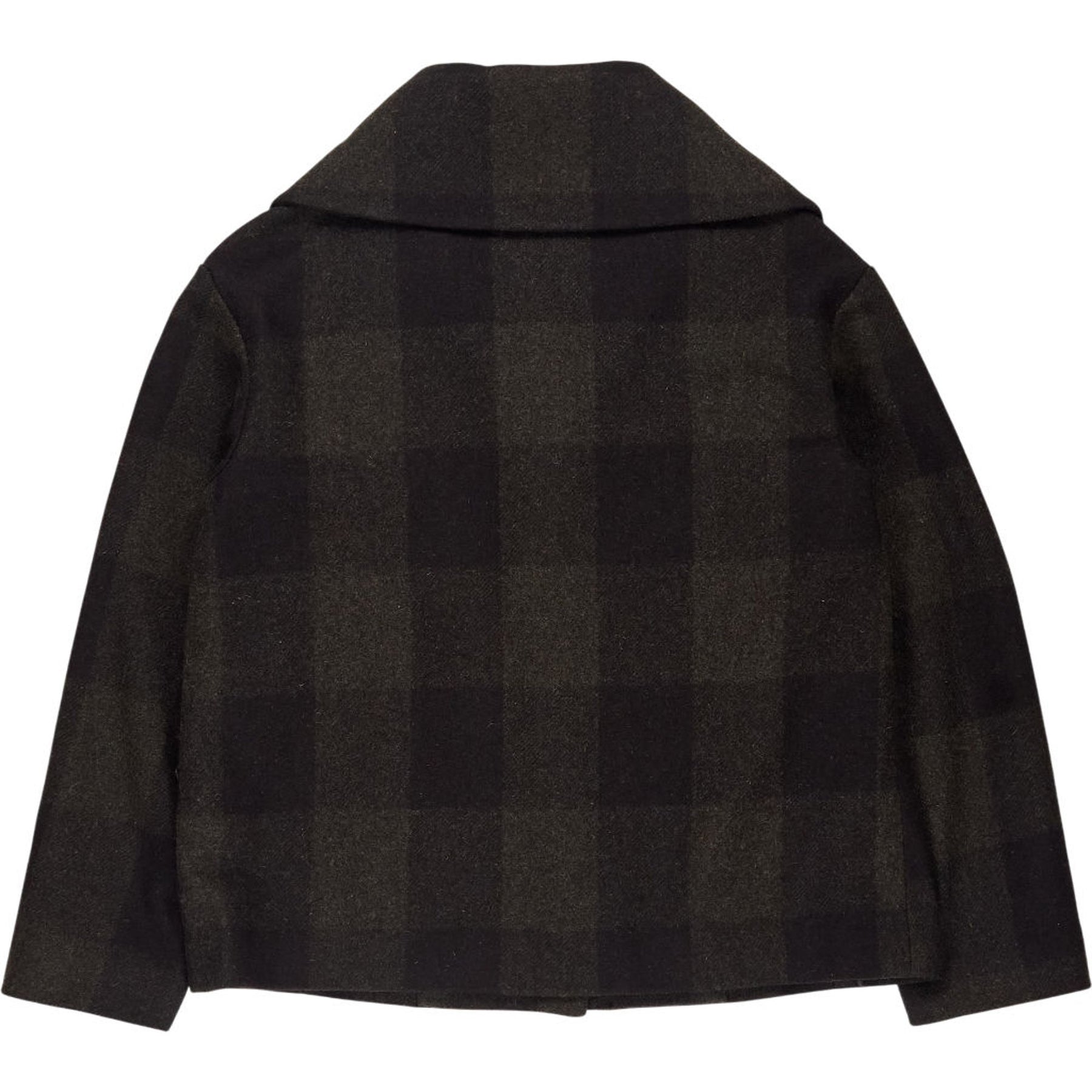 Gap Green/Black Check Wool Coat