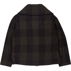 Gap Green/Black Check Wool Coat