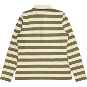 Baukjen Green Stripe Long Sleeve Polo Shirt