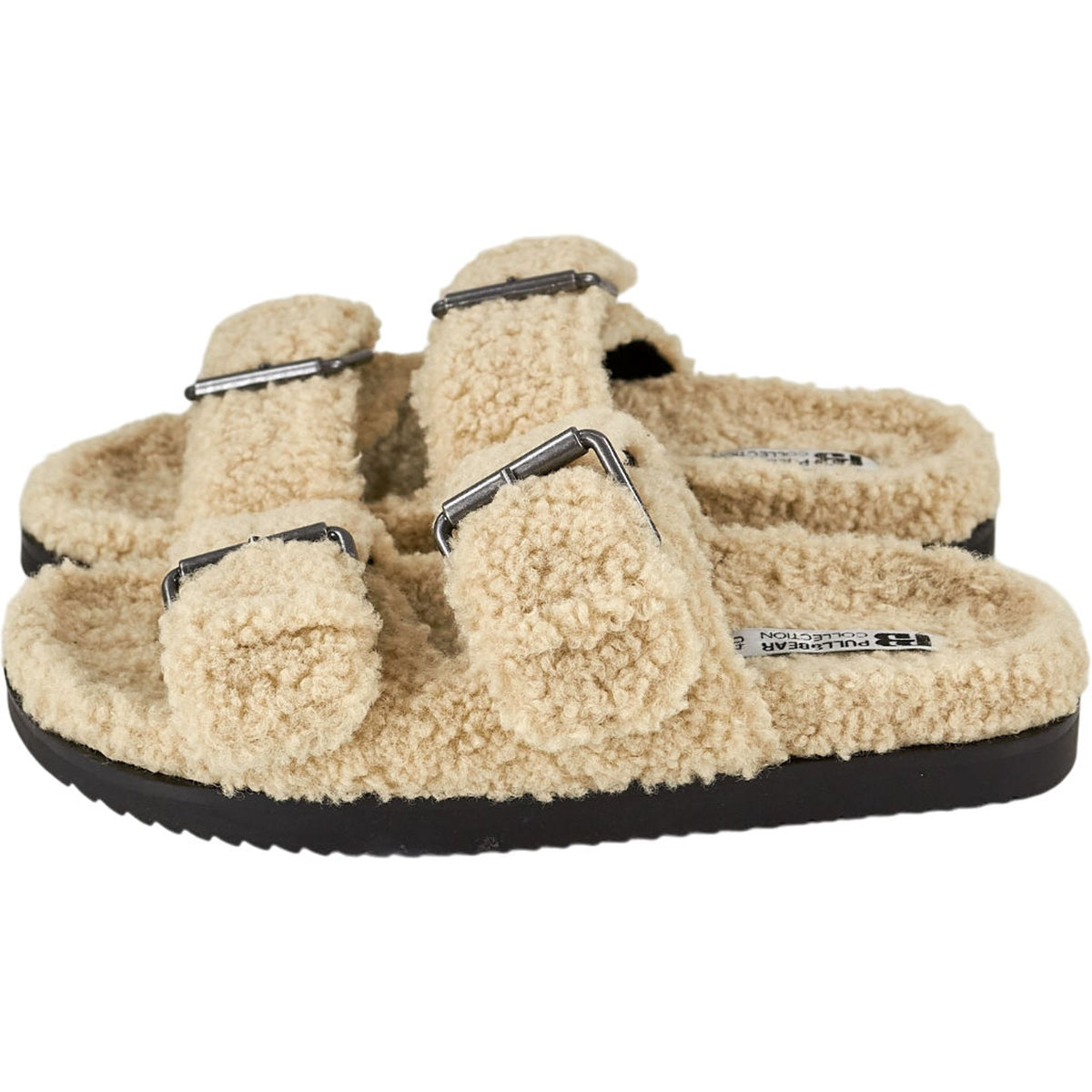 Pull & Bear Beige Faux Fur Sandals EU 40