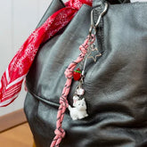 Keyring bag charm - Strawberry Pup