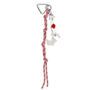Keyring bag charm - Strawberry Pup