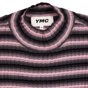 YMC Pink Black Striped Knit Dress
