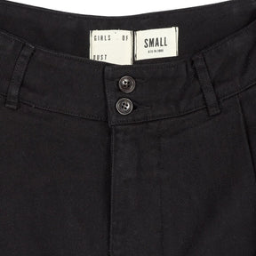 Girls Of Dust Black Cotton Cargo Pants