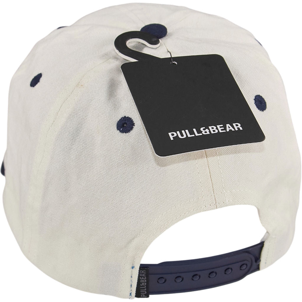 Pull & Bear White Navy Cap