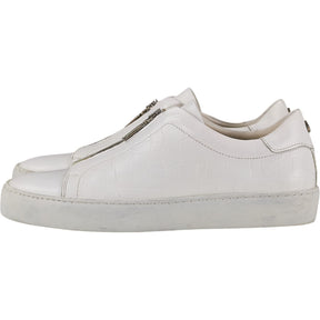 Barbour White Zip Trainers
