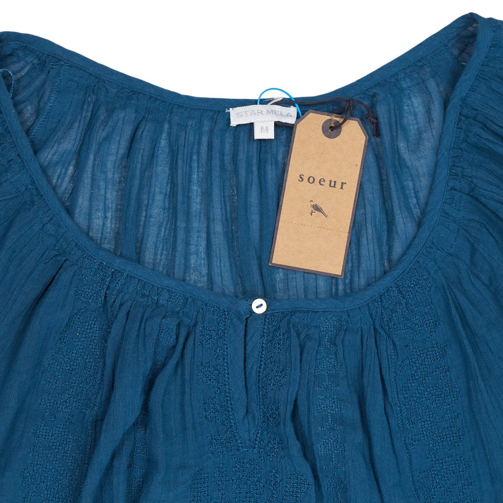 Star Mela Blue Cotton Blouse