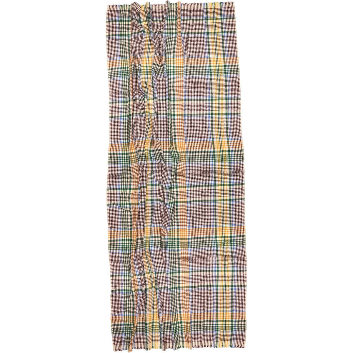 Drake's Multicoloured Check Cashmere Scarf