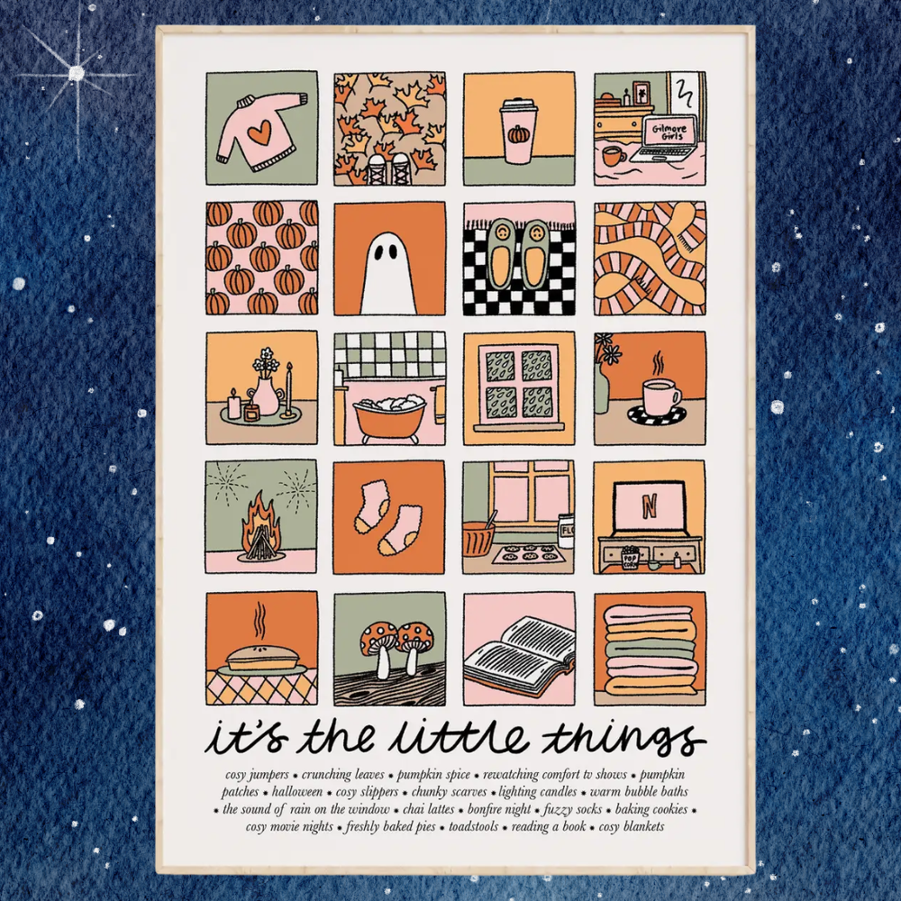 It's The Little Things: Autumn Edition Illustrated Quote Print