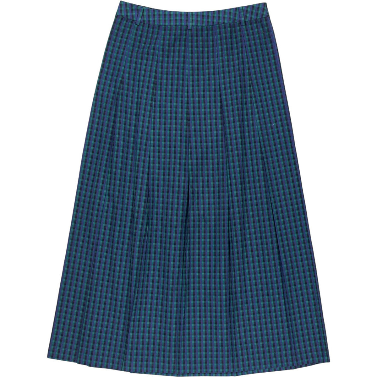 OMNES Blue Green Check Skirt