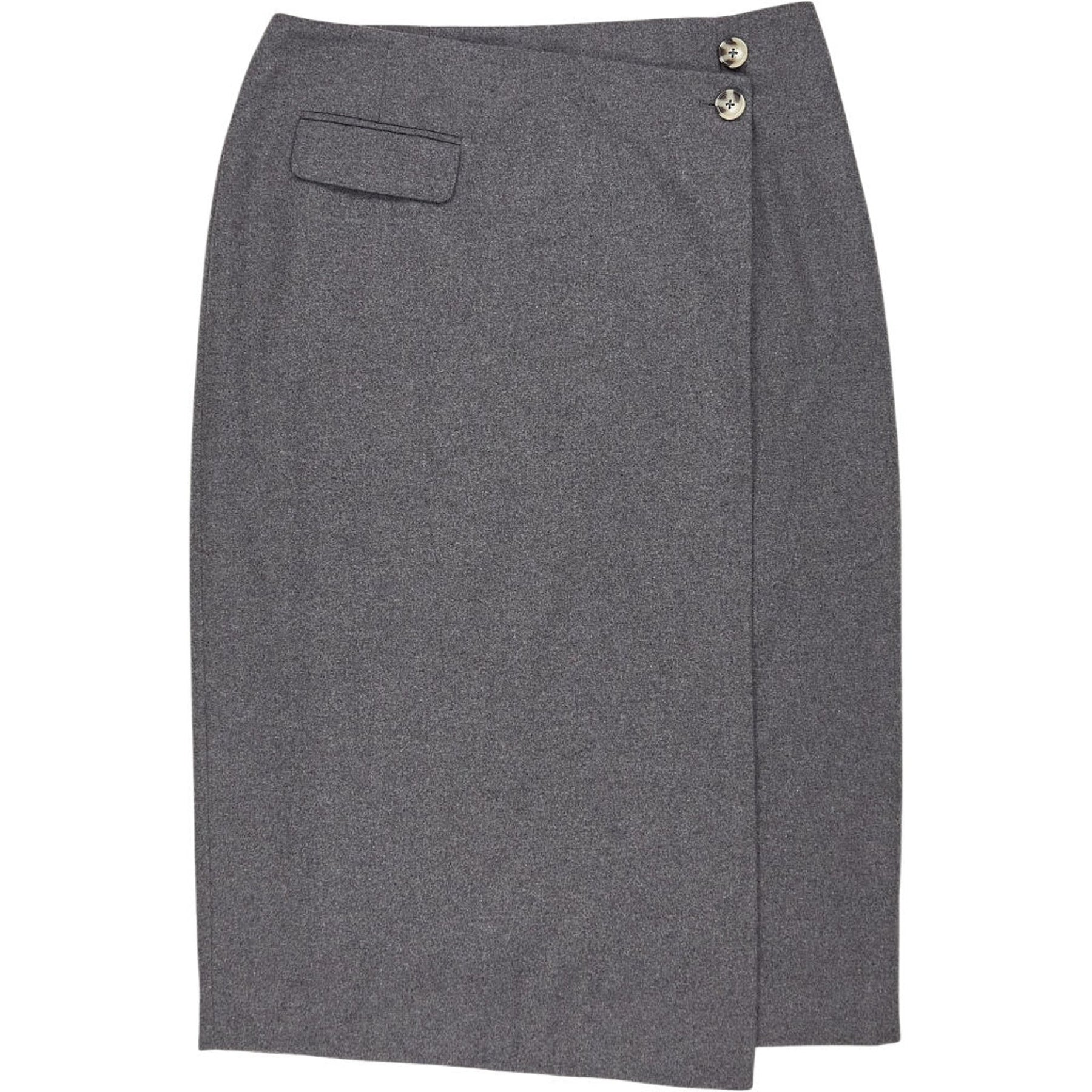 Aligne Grey Kier Wool Blend Skirt