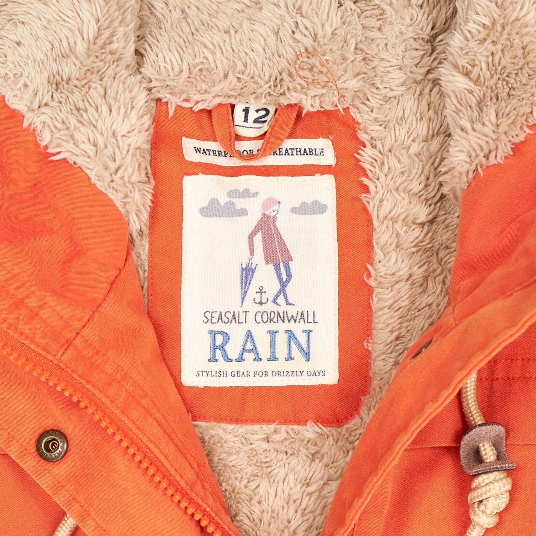Seasalt Orange Hooded Raincoat