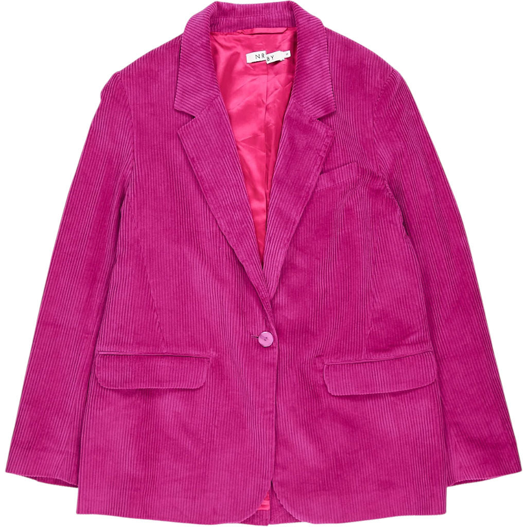 NRBY Pink Corduroy Blazer Jacket