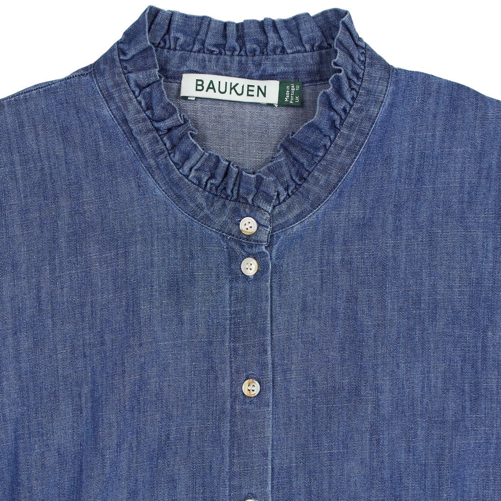 Baukjen Blue Denim Maxi Dress