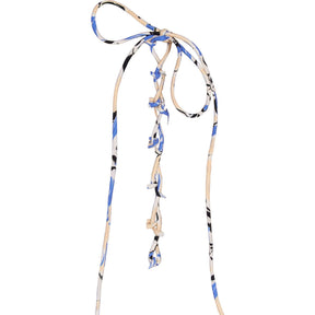 OMNES Blue Floral Lace-Up Dress