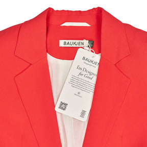 Baukjen Poppy Red Bethany Ecotwill Blazer Jacket