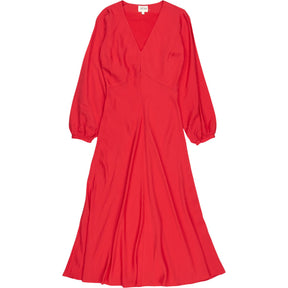 Hush Red Grace V-Neck Long Sleeve Dress