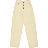 Motel Cream Exposed Button Jeans