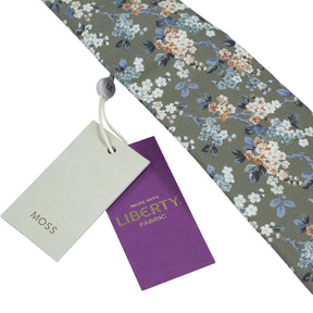 Moss Green Floral Liberty Fabric Tie