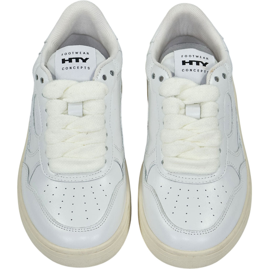 Hatty White Leather Court Sneakers