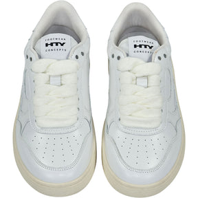 Hatty White Leather Court Sneakers