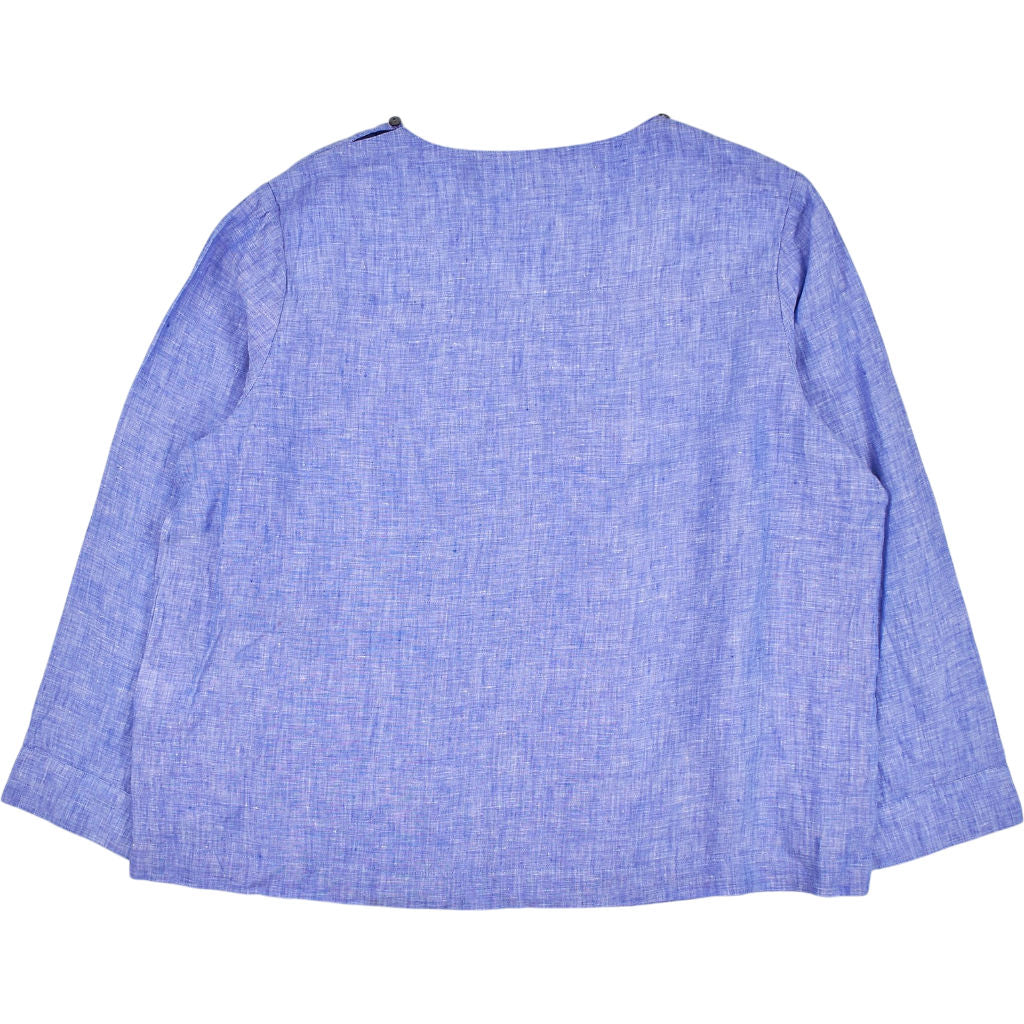 NRBY Blue Linen Top