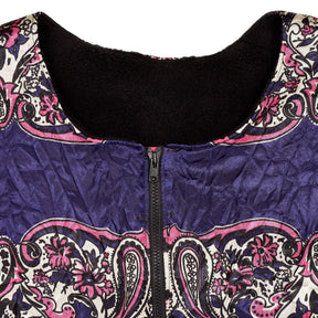 Noma t.d. Reversible Wrinkled Vest in Navy Paisley