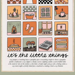 It's The Little Things: Autumn Edition Illustrated Quote Print