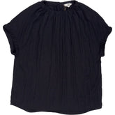 Hush Black Gathered Crew Neck Top