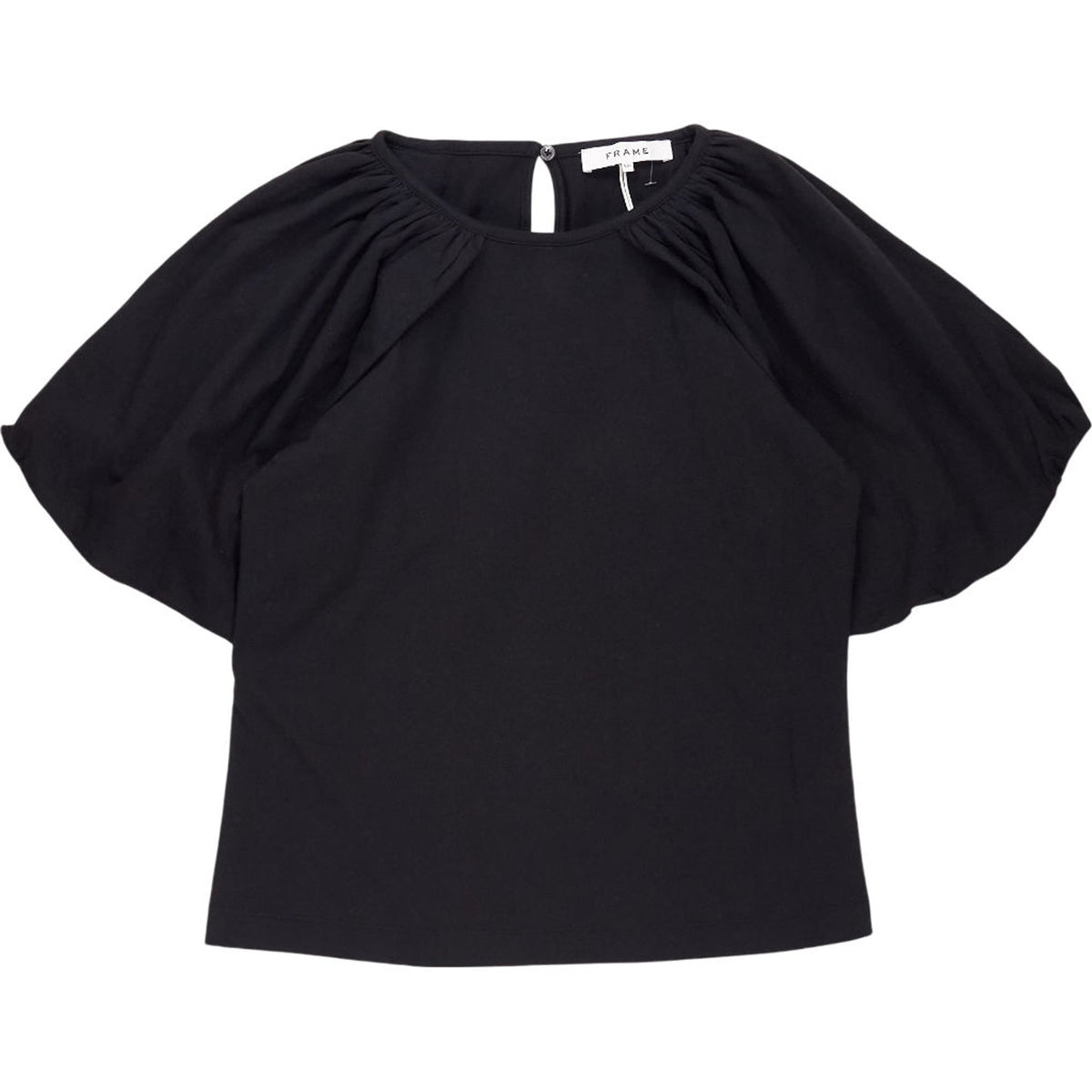 Frame Black Puff Sleeve Jersey Tee