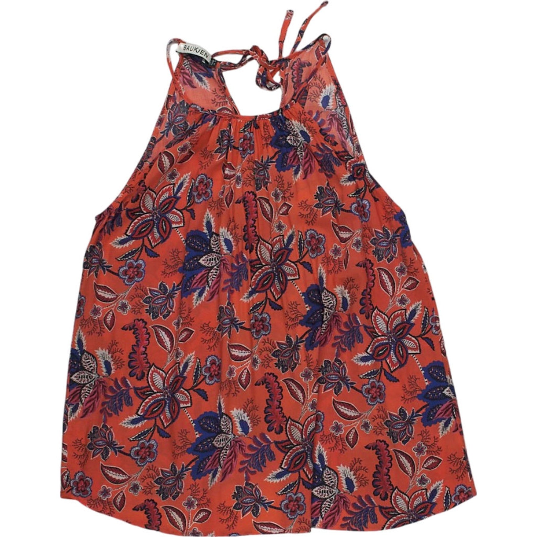 Baukjen Red Floral Tie-Back Top UK 10