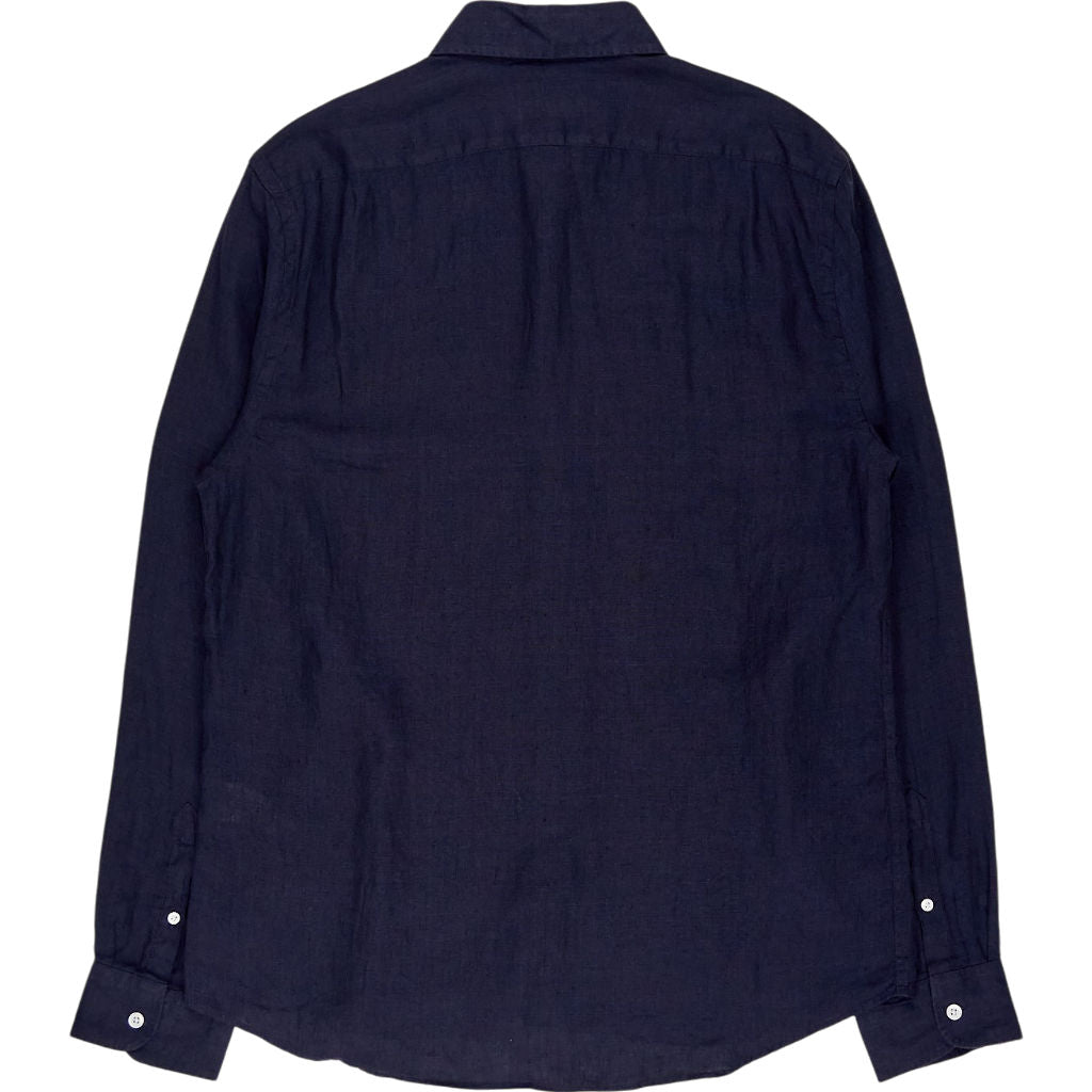 Moss Navy Linen Shirt