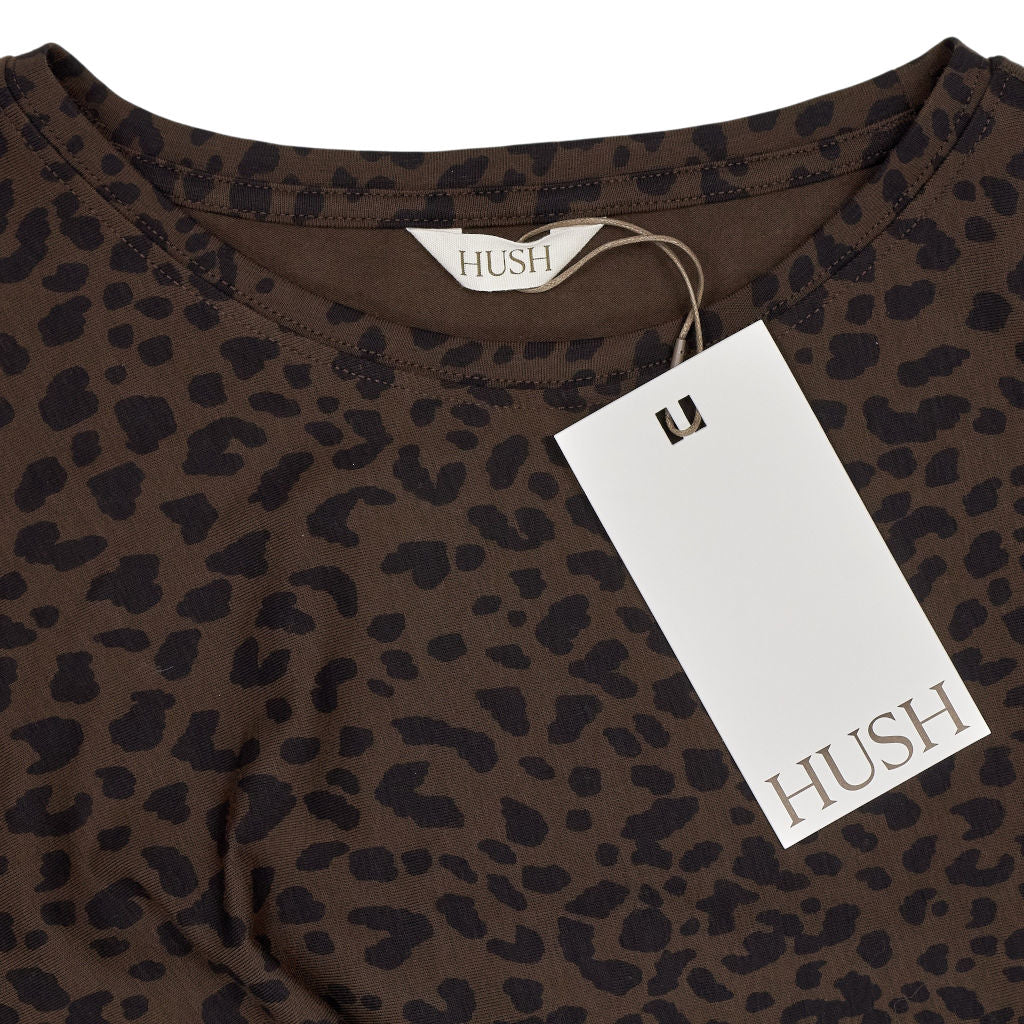 Hush Brown Animal Print Trinny Midi Dress