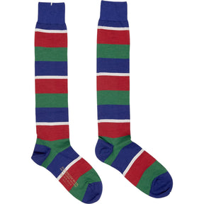 Drake's Multicolour Merino Wool Striped Socks
