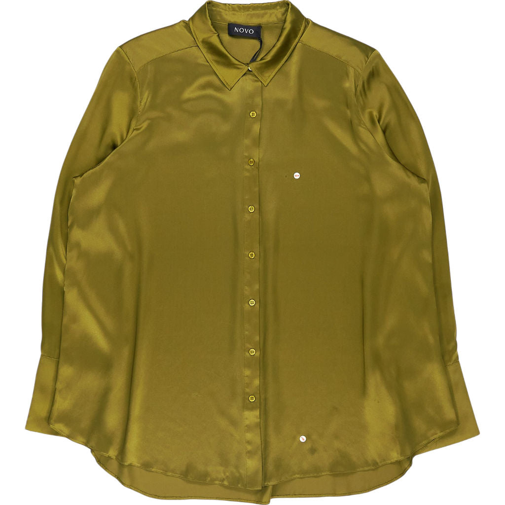Novo Olive Silk Shirt