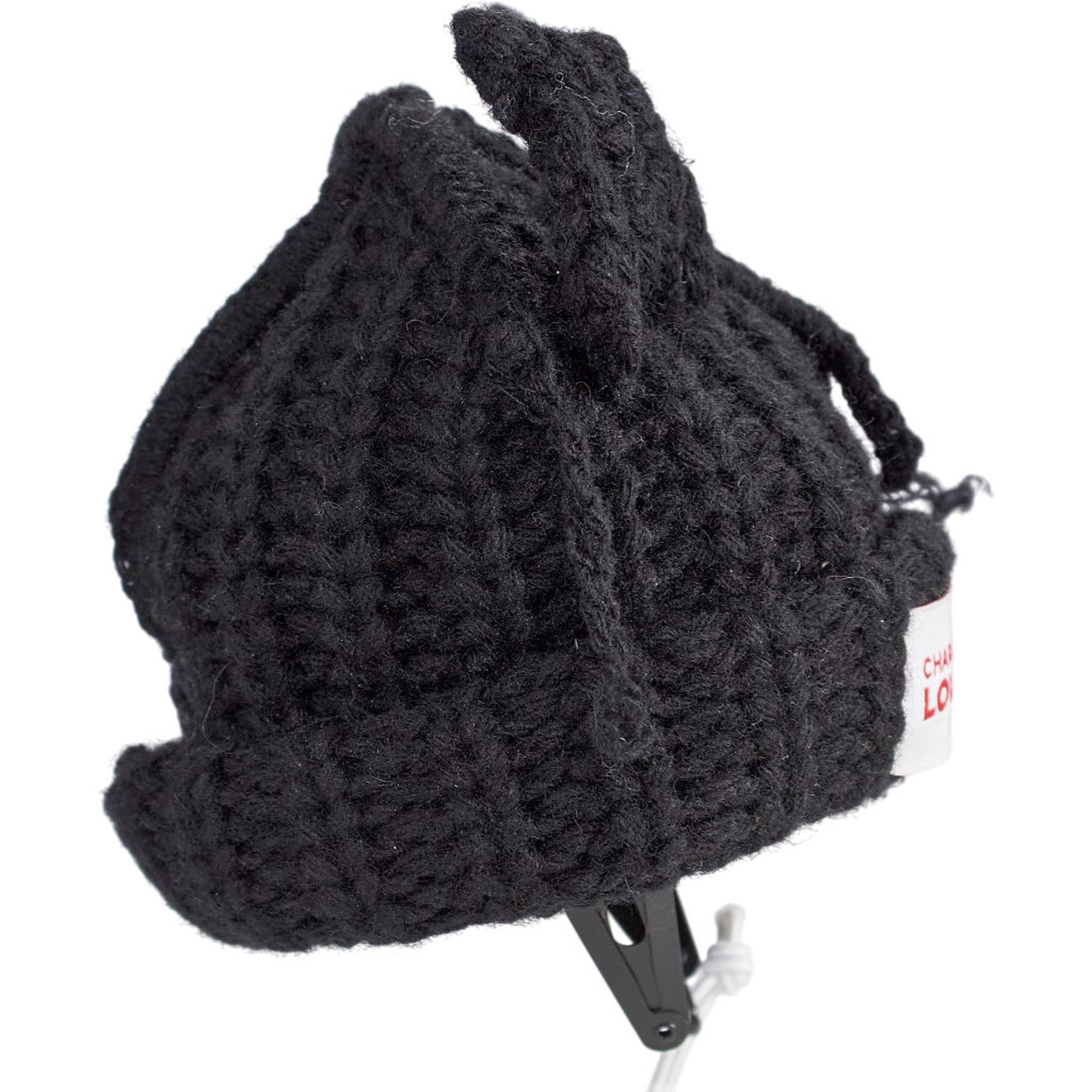 Charles Jeffrey Black Hairpiece - Mini Chunky Ears Beanie