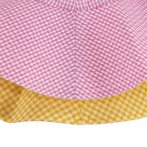 NGOrder Pink Gingham Bucket Hat Embroidered Patch