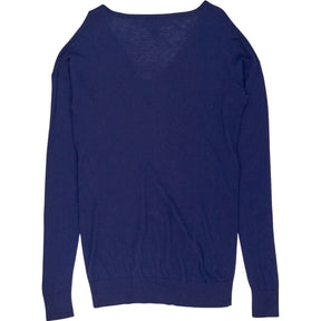 Baukjen Navy Merino V-Neck Jumper