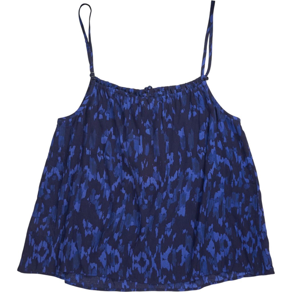 Hush Blue Ikat Angell Tie Cami Top