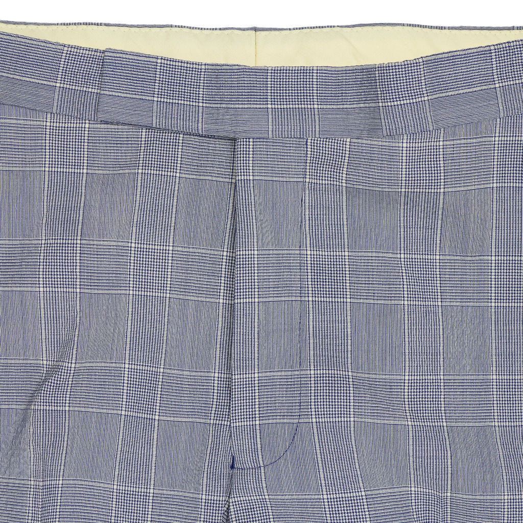 Richard James Blue Check Wool Trousers