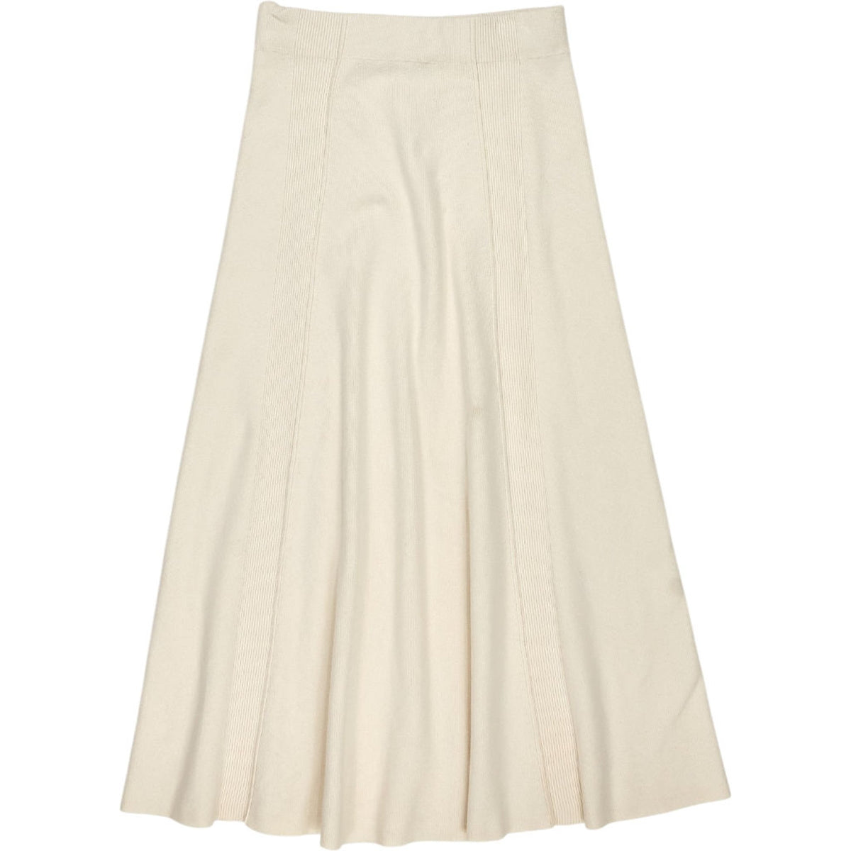 ME+EM Cream Wool Blend Midi Skirt