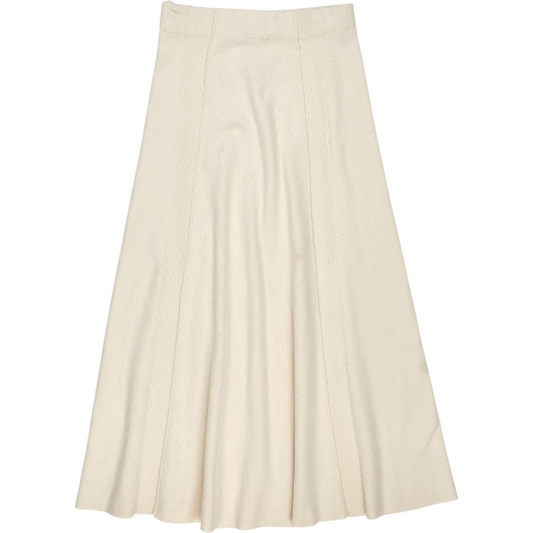 ME+EM Cream Wool Blend Midi Skirt