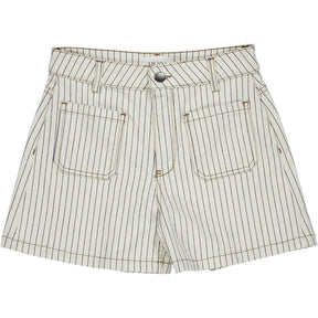 Hush Cream Striped Denim Shorts